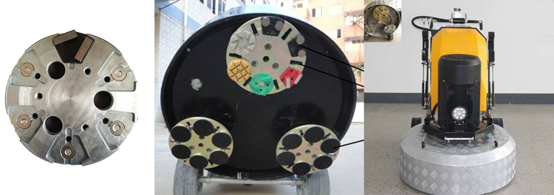 Boreway Diamond Smooth Grinding Block Roller Concrete Floor Grind Segments Metal Polishing Head For Js Grinders