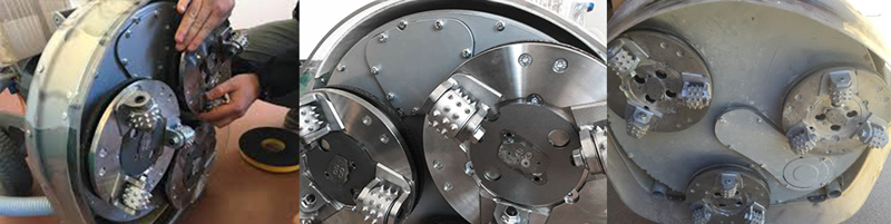 Ally Bush Hammer Rollers Head